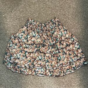 Floral Ruffle Skirt - Multicolor (Altar’d State)